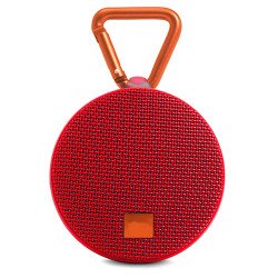 Clip On Lightweight Portable Wireless Bluetooth Speaker Clip2 (Red)